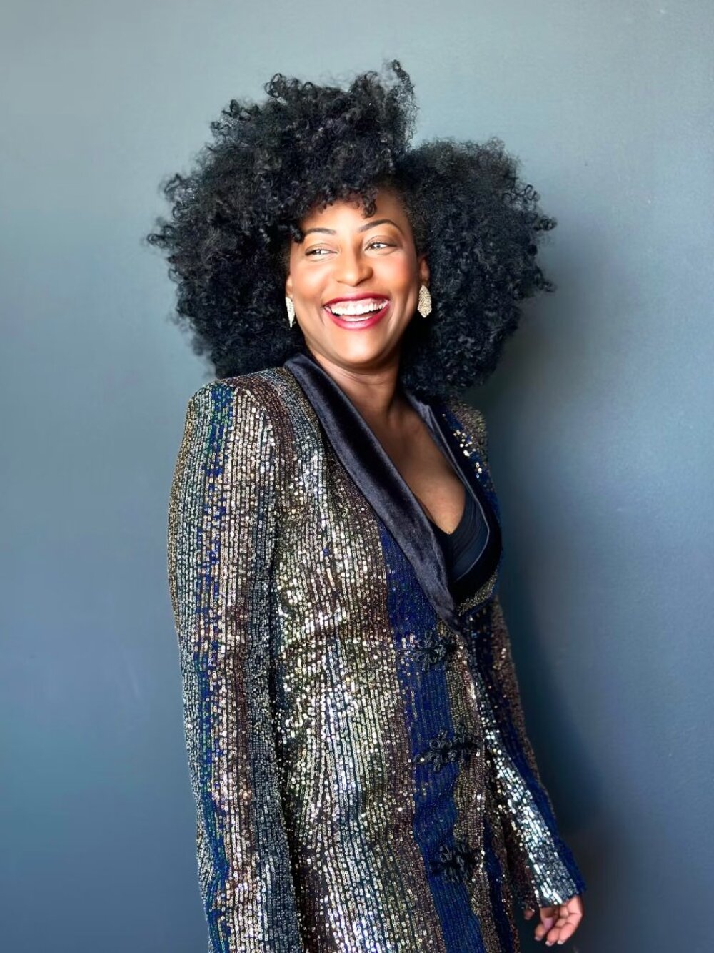 Multi color Sequin Blazer Dress